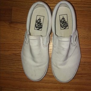 White low rise vans